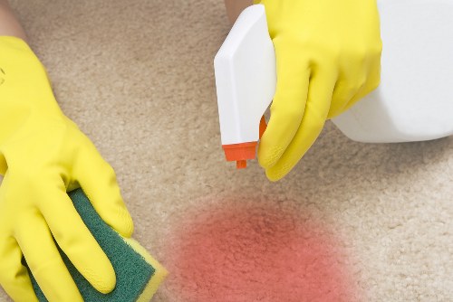 Carpet cleaning team working with ethical compliance standards