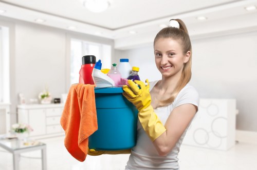 Staff monitoring labour practices within a carpet cleaning supply chain